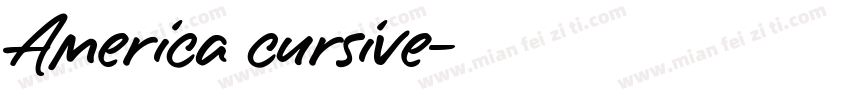 America cursive字体转换